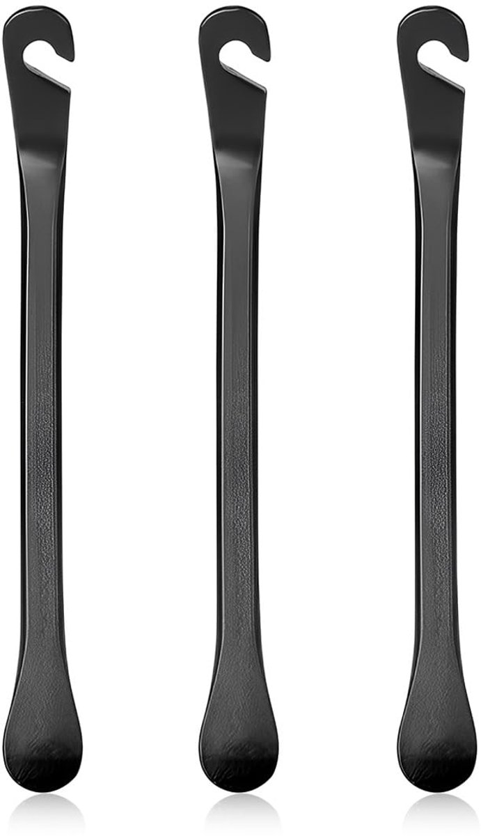 3 fietsbandenhendels, professionele zwarte bandenspanners, fietsreparatiegereedschapskit, fietsonderhoud accessoires