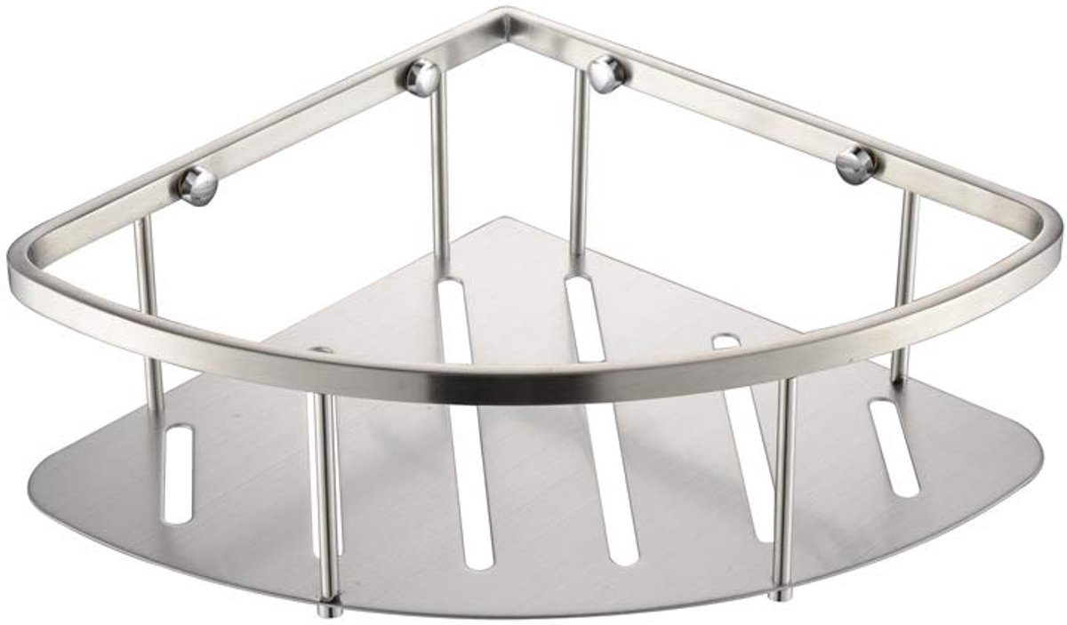 Wandmontage Rvs Badkamer Douche Hoek Caddy Roestvrij, Geborsteld Staal