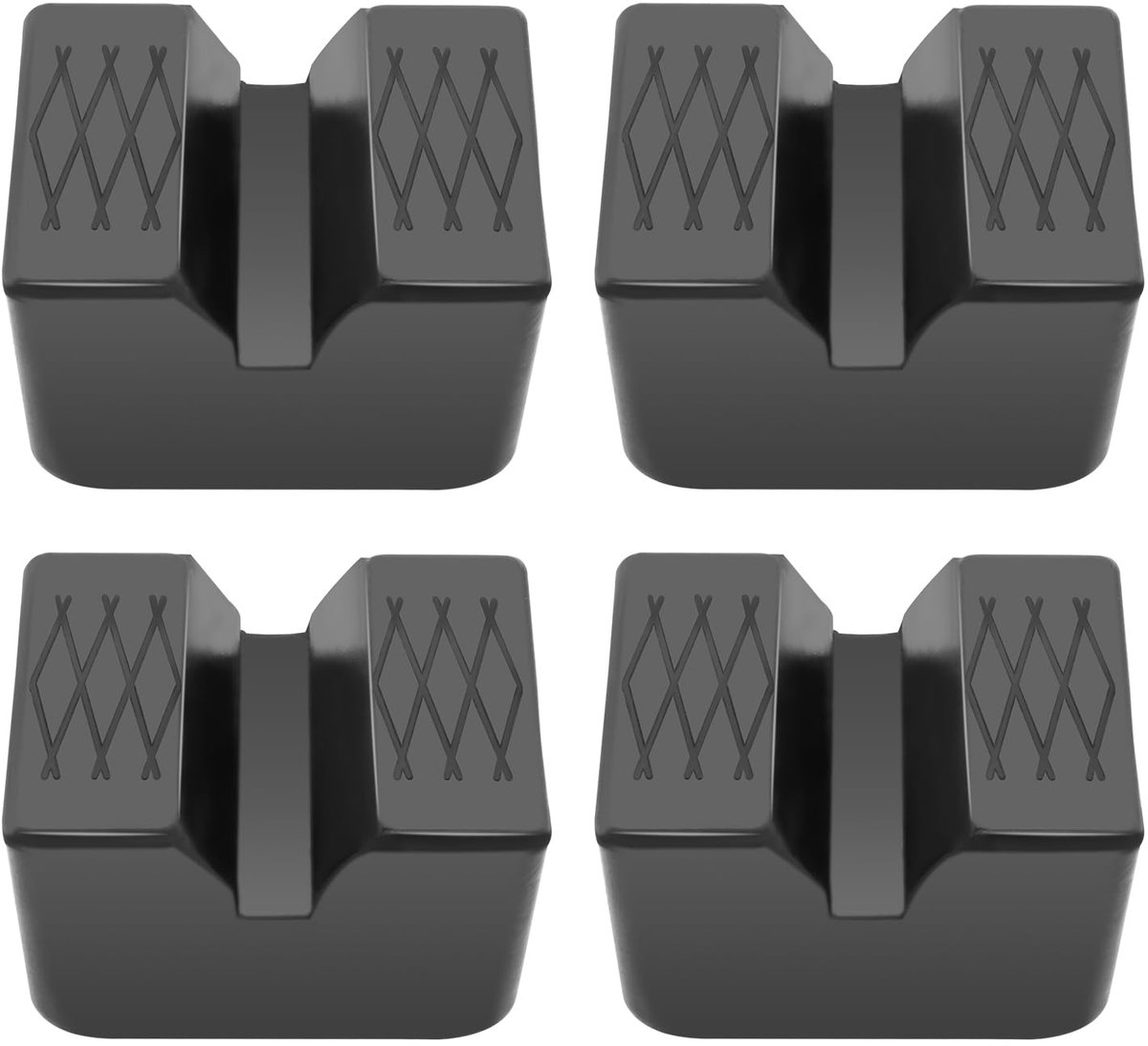 4 Stuks Rubber Jack Pad Adapter voor Jack Stand, Universele Rubberen Frame Rail Pinch Weld Protector