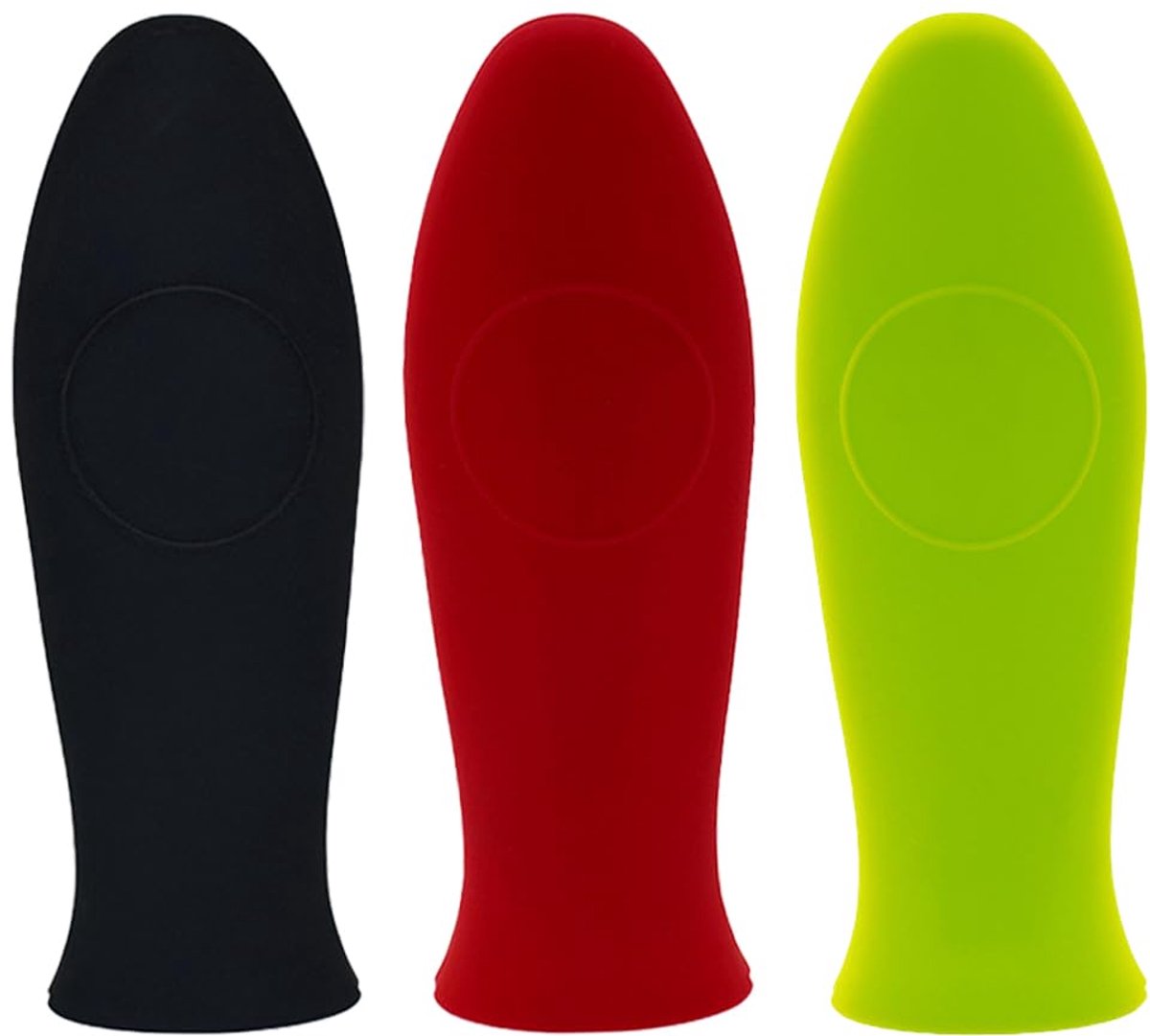 Siliconen Hot Handle Houder, Antislip Pannenlap Hittebestendige Pot Handvat Pan Mouwen Warmtebeschermer Gietijzeren Koekenpan Handvat Cover Veilige Rubber Grip Handvat Cover voor
