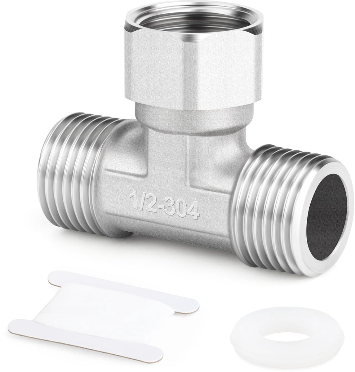 Passende Adapter, 1/2" Man x Vrouwelijke BSP, Roestvrij Staal 304 Gietpijp 3-Weg T-Vorm Wartelmoer Connector Voor Water Lucht Buis Industriële