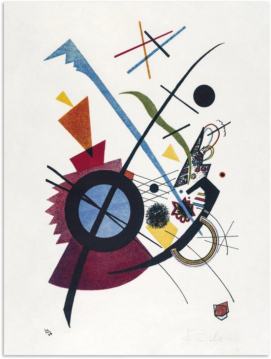 Poster 60x80 cm - Violet - Kandinsky - Posters - Kamer decoratie - Wanddecoratie woonkamer - Muurdecoratie slaapkamer