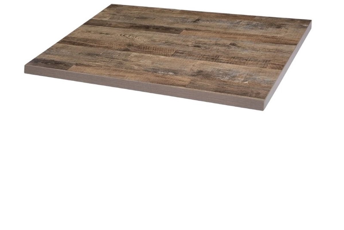 Bolero Voorgeboord Rechthoekig Tafelblad Urban Dark 1100x700mm - Bolero DT440 Bruin