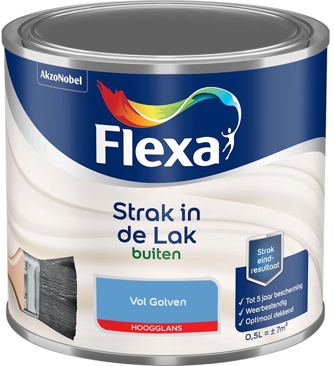Flexa - Strak In De Lak Buitenlak Hoogglans - Vol Golven - Mengverf - 500 Ml