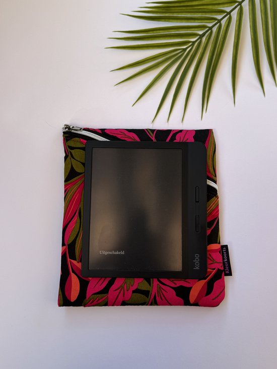 Kleurkoorts E-reader sleeve - Pink jungle - Geschikt voor Kobo Libra — afbeelding 2
