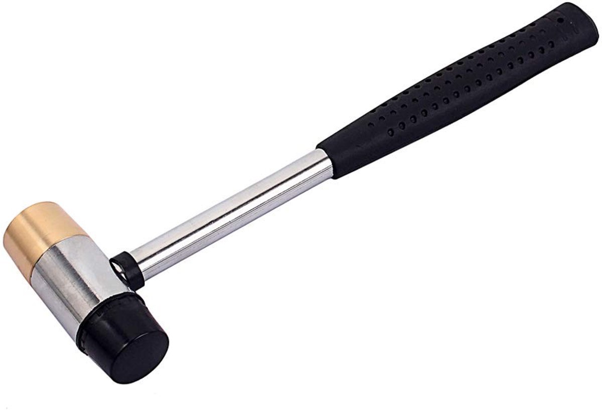 Dailygoods- Fret Hamer Rubberen Dubbele Kop - Multifunctioneel Gereedschap - Antislip Handgreep - Duurzaam Ontwerp - 26 mm Diameter - 378 g Gewicht - Gitaarhamer