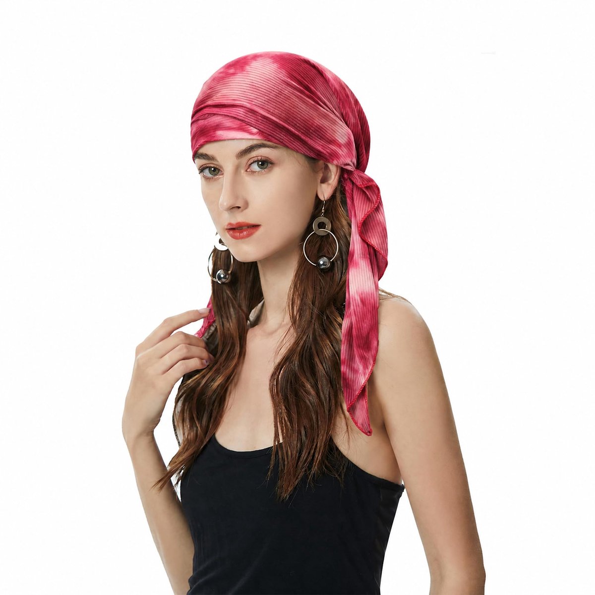 Beanie voor dames, zomer, te gebruiken tijdens chemo, tulband, voorgebonden sjaal, Eén Maat