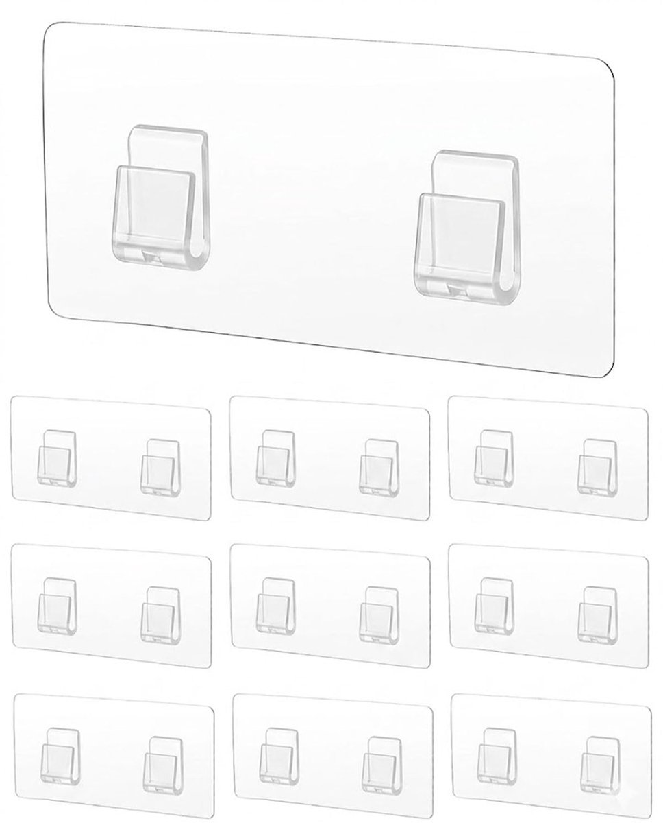 10 stuks Douche Caddy Kleefvervanging, Klebehaken Transparant, Douche- Sterke Hakenleiste Badezimmerregal-Patchhaken für Regal Korb Zeepschale Hanghaken zonder booren, Klebehaken Badkamer