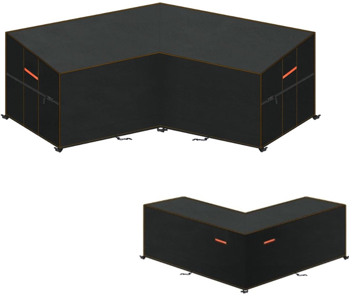 CRLYN® Tuinmeubelhoes L-vorm - Beschermhoes Hoekbank - Meubels Beschermen