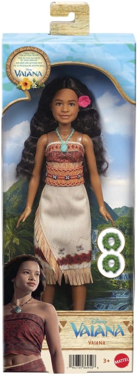 Disney Vaiana pop met outfit die aan en uit kan en 5 accessoires - Geïnspireerd op live-actionfilm van Disney — afbeelding 5