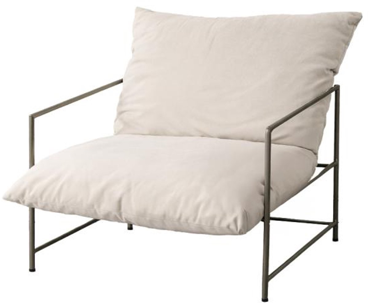 Svea Mera fauteuil bronzen onderstel - beige