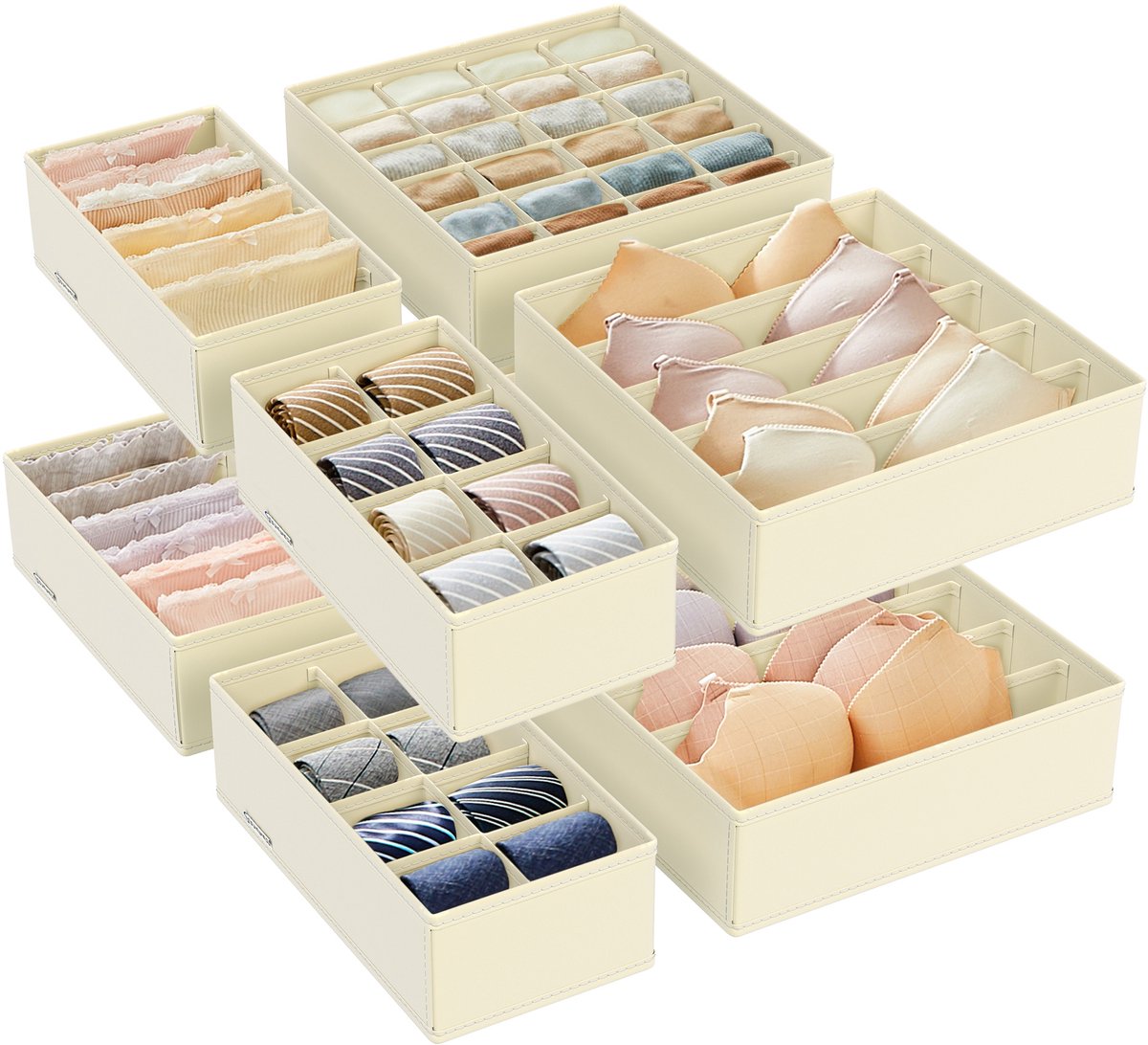 SONGMICS - Lade Organizer - Ondergoed Organizer - Opvouwbaar Ontwerp - Voor BH's, Sokken en Stropdassen