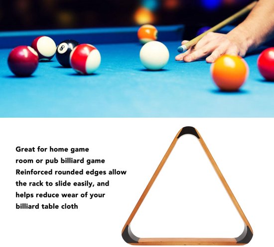 Dailygoods - Biljart Baldriehoekrek van Zwart Dennenhout voor Pooltafel van Dailygoods — afbeelding 5