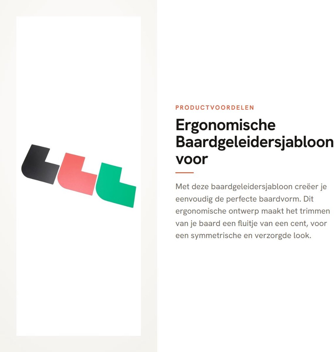 Dailygoods- Baardgeleidersjabloon Ergonomisch - 3-delige Snorbakkebaarden - Vormgereedschap - Draagbaar - Veilig Plastic - Voor Thuis - Baardsjabloon