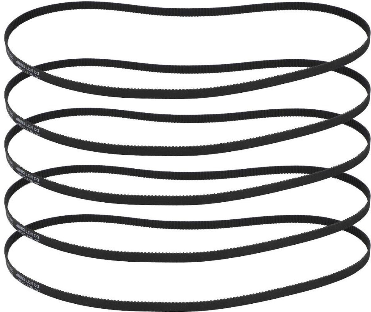 Dailygoods- Tandriem Rubber Zwart - 5 Stuks - 3D-Printer Onderdelen - Geoptimaliseerd Design - Temperatuurbereik - Hoog Draagvermogen - Aandrijfriem