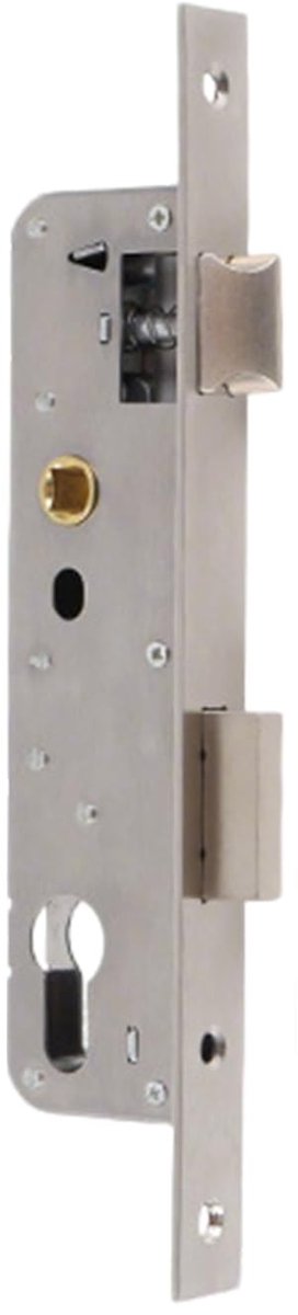 Dailygoods- Buisframeslot Roestvrij Staal - Insteekslot - Tuindeur/Buitendeur - U-vormige Slottong - 2-hendelsysteem - Doornmaat 25 mm
