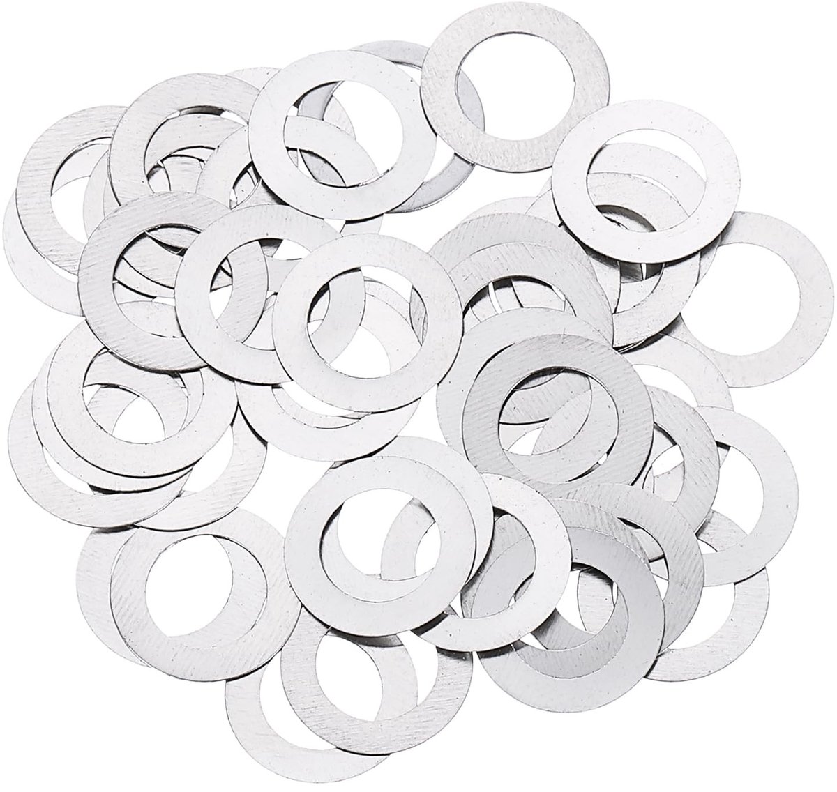 Dailygoods - QUARKZMAN M6 platte sluitringen van roestvrij staal 304, 50 stuks, 6 x 10 x 0,1 mm, platte afstandhouders voor boutenschroeven, elektronische reparaties, auto-industrie
