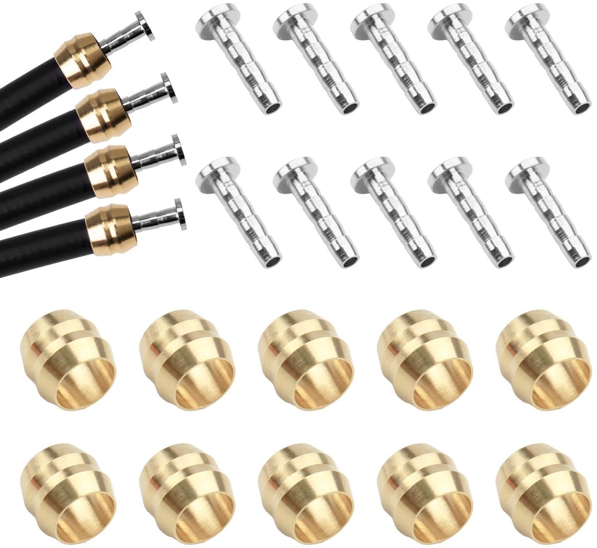 Dailygoods - BH90 Schijfrem, olijf en pin, 10 sets, hydraulische remleidingen, Shimano-reserveonderdeel voor schijfrem, fiets, compatibel met Shimano remvloeistofleidingen, fietsremkabel accessoires