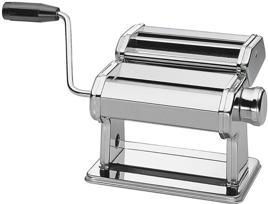 Pastamachine Compack - Pastamaker Handmatig - Zelf Pasta Maken - Roestvrij Staal - 19 x 12.5 x 13 cm - Zilver van Pastamachine — afbeelding 5