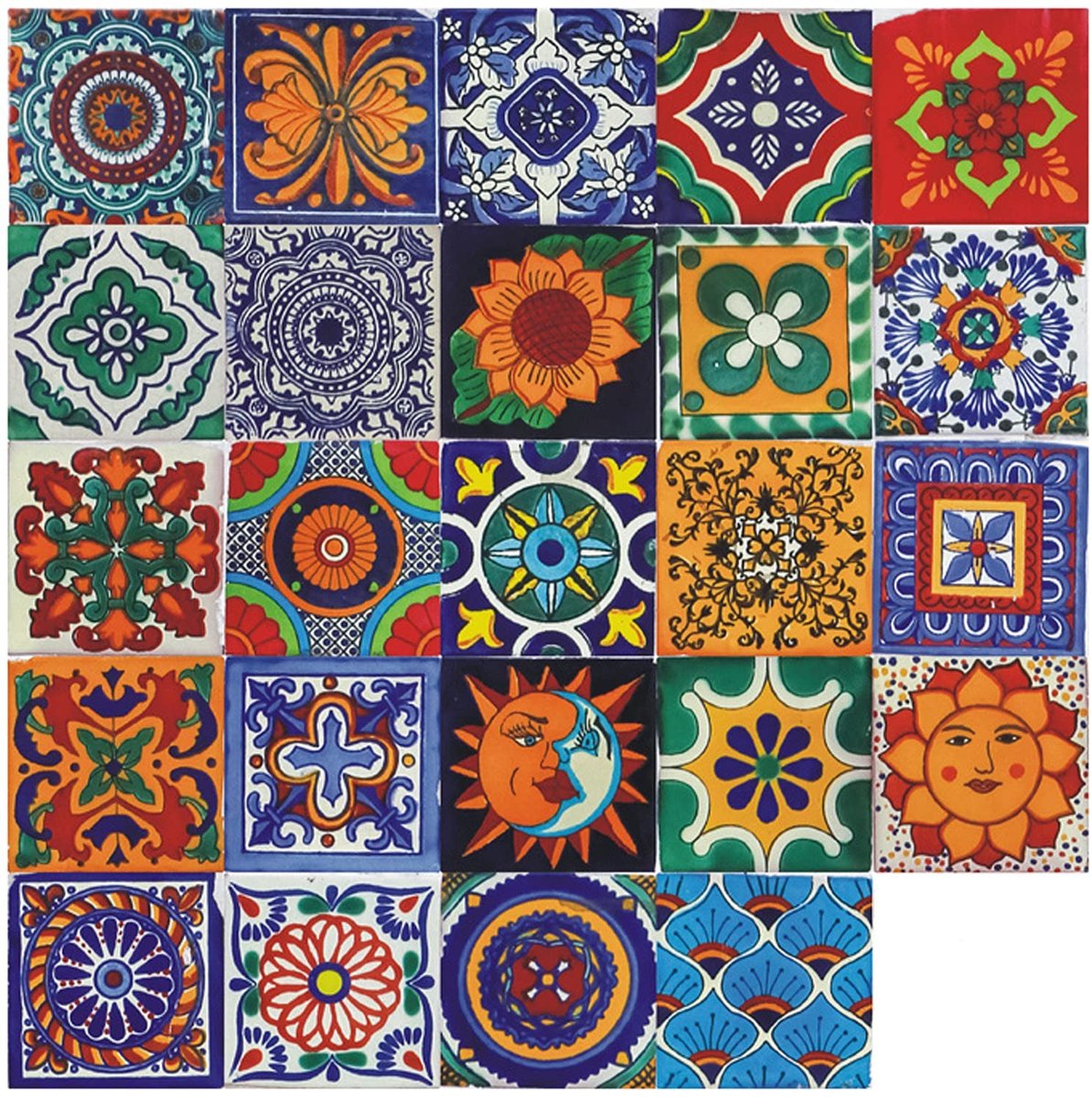 Dailygoods - Tegelstickers Zelfklevend in Marokkaanse Stijl, 48 Stuks, 15x15 cm