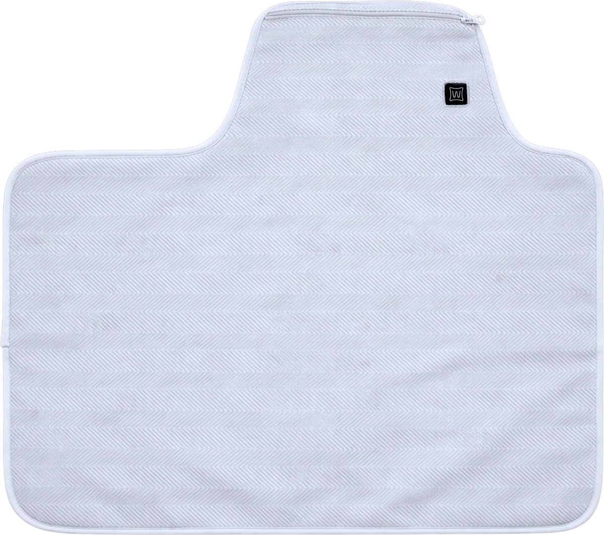 Infrarood Warmtemat 62x55 cm incl. Powerbank (20.000mah) – Draadloos – Chenille Stof Lichtgrijs – Elektrisch warmtekussen voor Zitkussen & Rug – 3 Warmtestanden - Heatpad – Indoor verwarmd kussen
