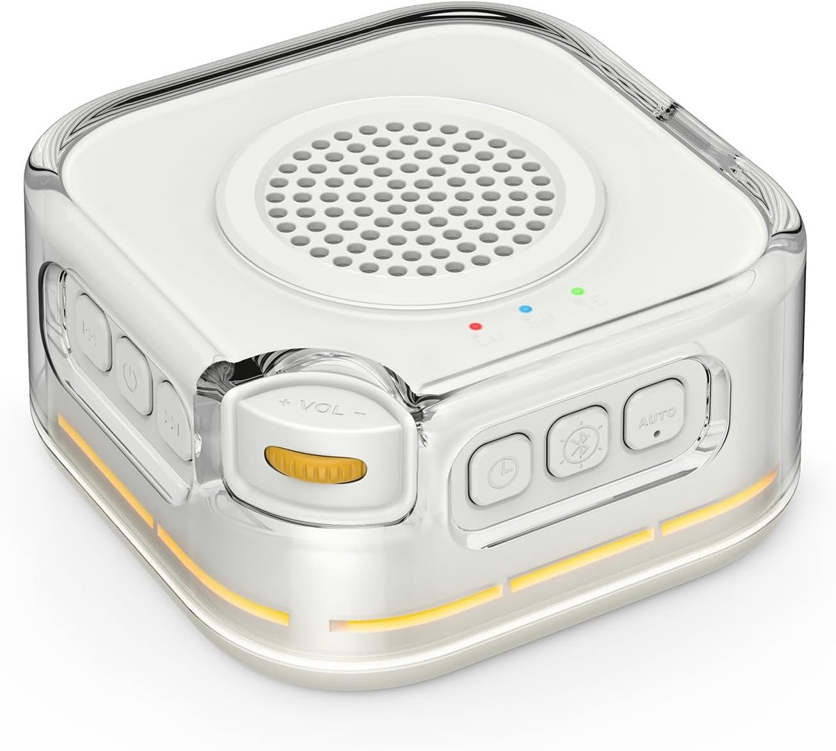 Witte ruismachine, witte ruis met inslaaphulp met 28 geluiden en ruisdetectie, dimbaar en routekaart, draagbare geluidsmachine met Bluetooth voor volwassenen en kinderen