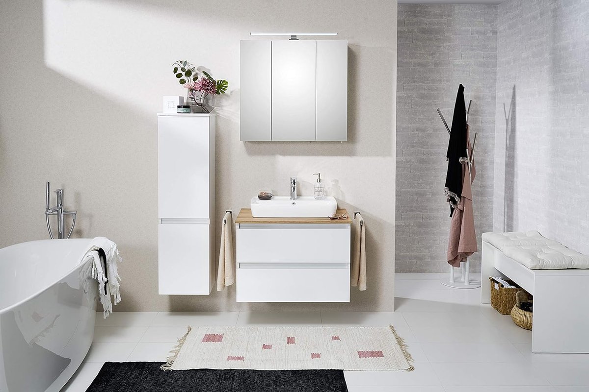 Kast - 5x35x33 cm - Wit - Novihome