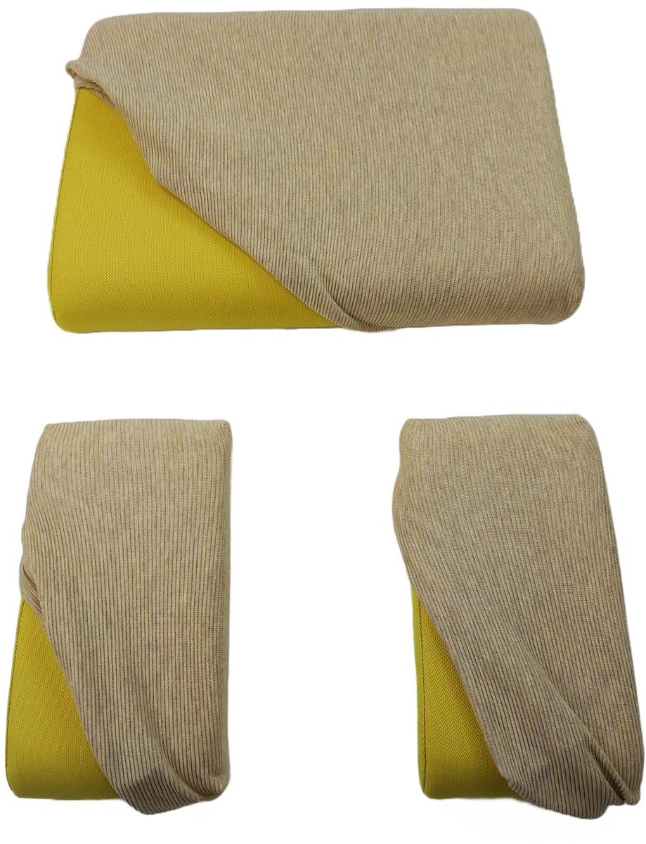 Stoelhoes, kleur: hazelnoot, 3 stuks (zitting + 2 kniesteunen)