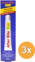 3x tube After Bite Kids, met de tekst 'Natuurlijke ingrediënten' en 'Handig meeneem formaat'.