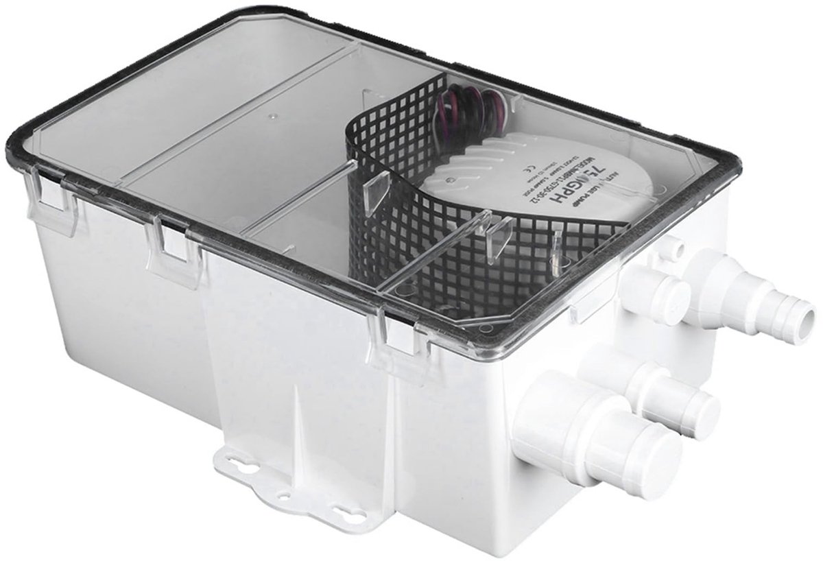 Dailygoods - Douche Sump Pomp - Marine Pomp - Ingebouwde Schakelaar - 750GPH - Verwijderbaar Filter - Duurzaam en Betrouwbaar - Geschikt voor Boten en...