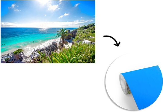 Behang - Fotobehang Strand - Natuur - Wolken - Breedte 600 cm x hoogte 400 cm