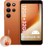 Blackview WAVE 2C Smartphone - 4G AI - DUAL SIM - 12GB RAM - 32GB ROM - Octa Core - Android 16 GO Telefoon - 5 inch - GPS - Oranje