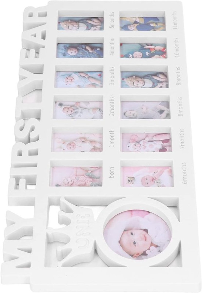Jhubersproducts - 12 Kleine Fotolijsten Baby's Maandelijkse Groei