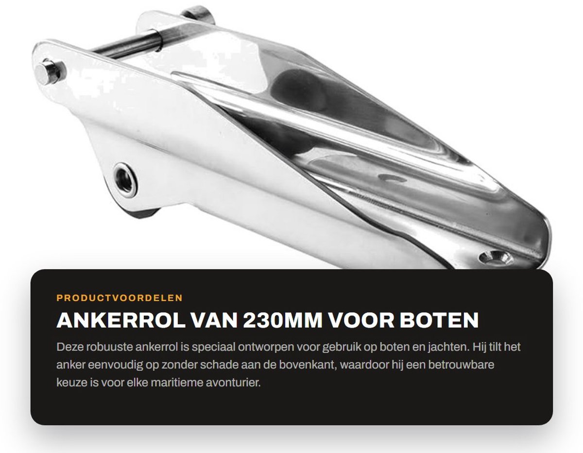 Dailygoods - Ankerrol van 230mm voor Boten en Jachten