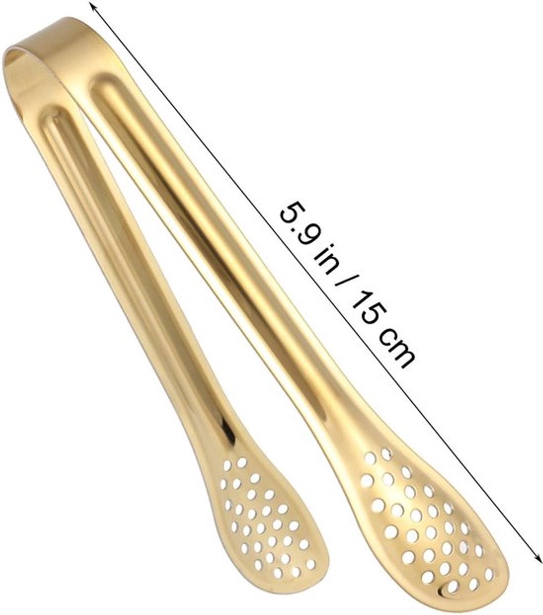 4 stuks RVS Theelepel Tang - Hittebestendig - IJsblokjes Clip - Suiker Tang - Koken Klem - BBQ Brood Clip - Grill Tang - Koekjes Tang - RVS Suikerblok