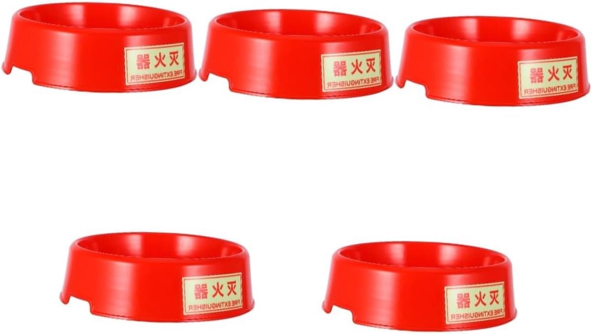 Brandblusser Standaard - Blusser Houder - Veilige Opslag - Reflecterend Ontwerp - 5 Stuks - Rood