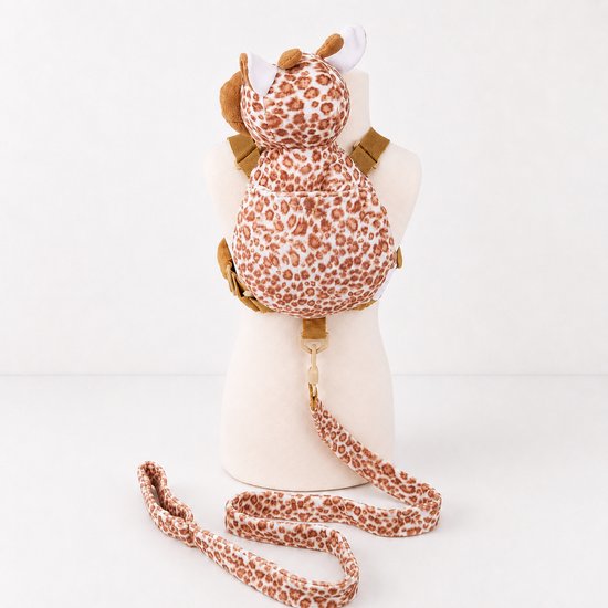 Goldbug - Harness Buddy kindertuigje - Knuffel rugzakje met looplijn - Looptuigje Giraffe - Tuigje Kind van Goldbug — afbeelding 4