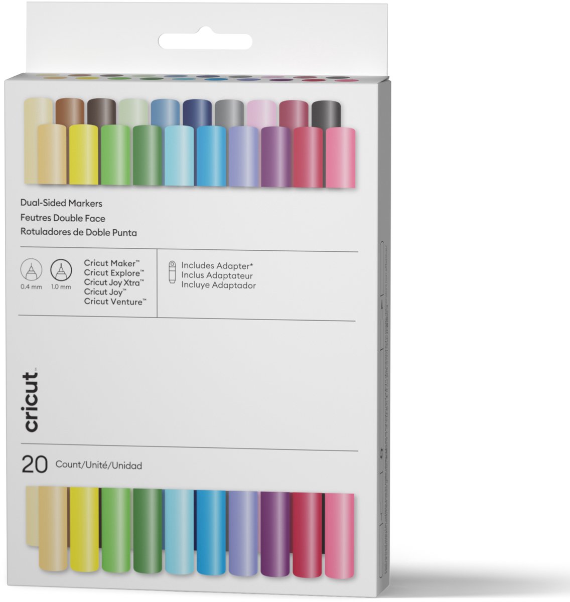 Cricut™ Dual-Tip Markers – Ultimate (set van 20) + adapter
