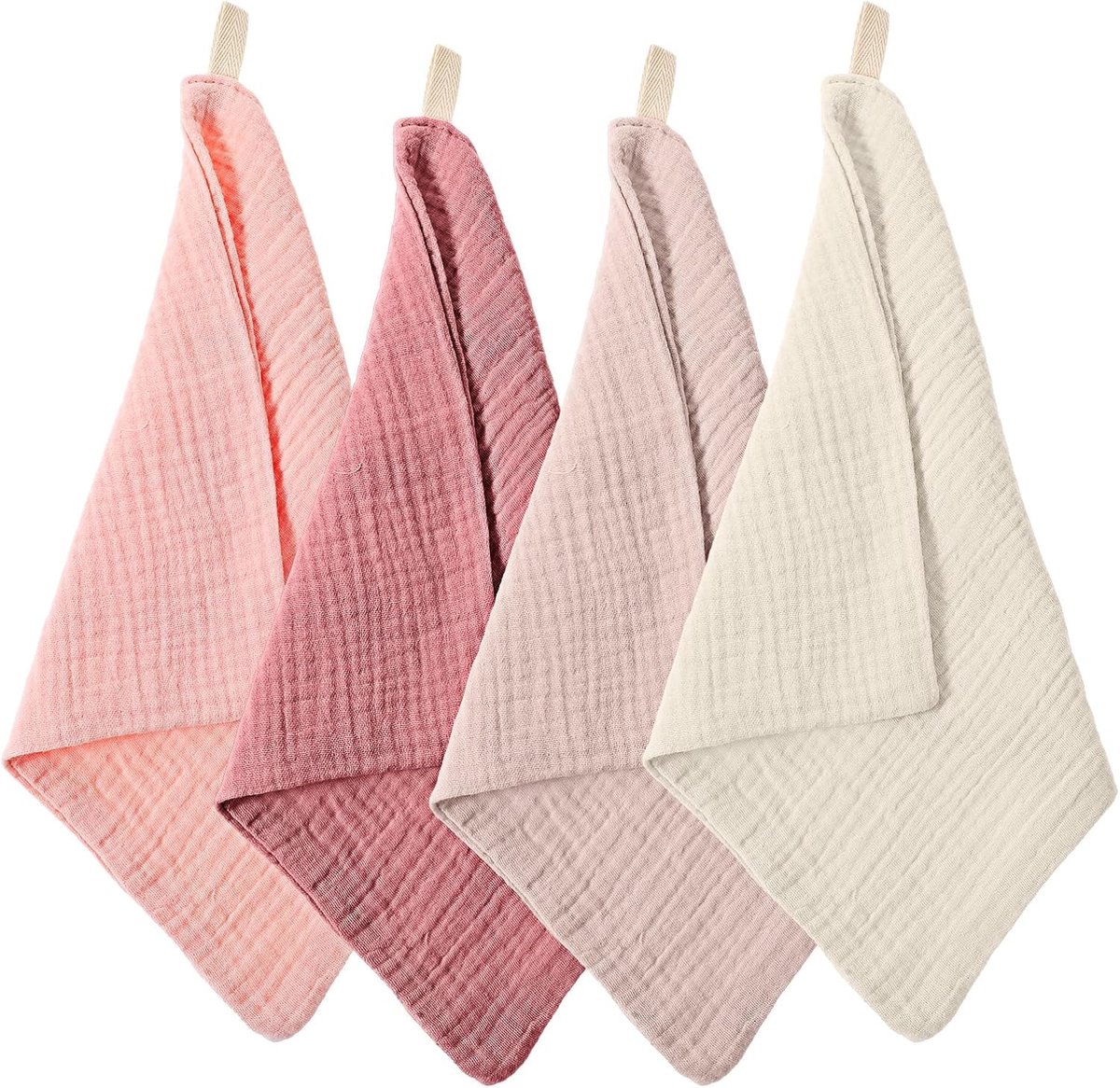 4 stuks gezichtsdoekjes, make-up-remover, zachte washandjes, absorberende mousseline-washandjes, ademende gezichtsdoeken voor huidverzorging, dagelijkse reiniging, reizen, vrouwen en mannen