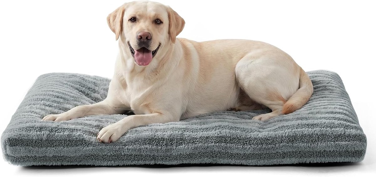 Hondenmand voor Grote Honden, Wasbaar Hondenkussen Zacht en Donzig, Ademend Hondenbed Antislip, Pluche Hondenmat, 90x60x9cm