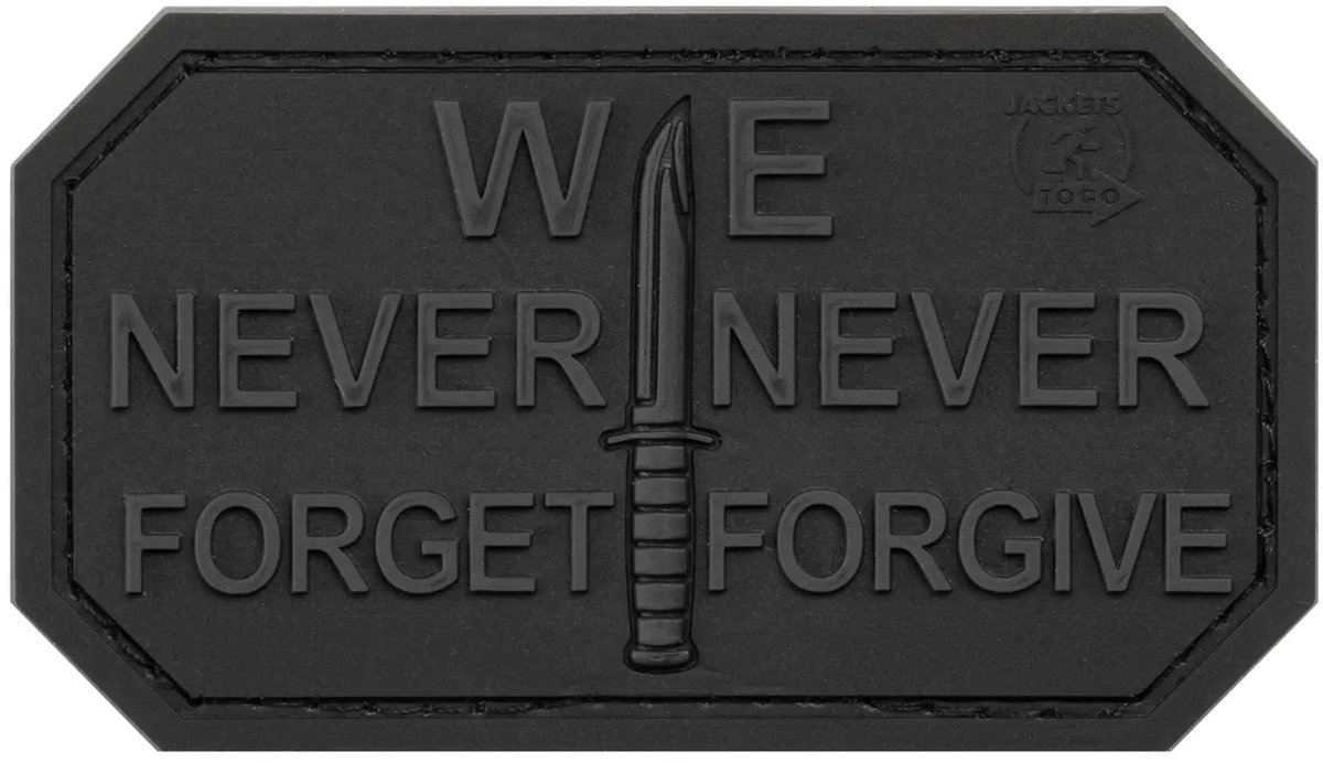 Rubberen badge JTG Never Forget