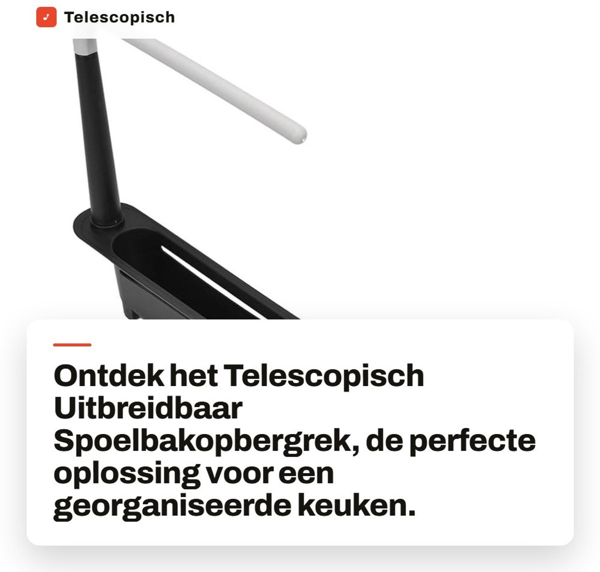 Dailygoods- Spoelbakopbergrek Uitbreidbaar - Verstelbare Organisator - Grote Capaciteit - Eenvoudige Installatie - Stabiele Constructie - Hygiënische Ventilatie - Gootsteenorganizer