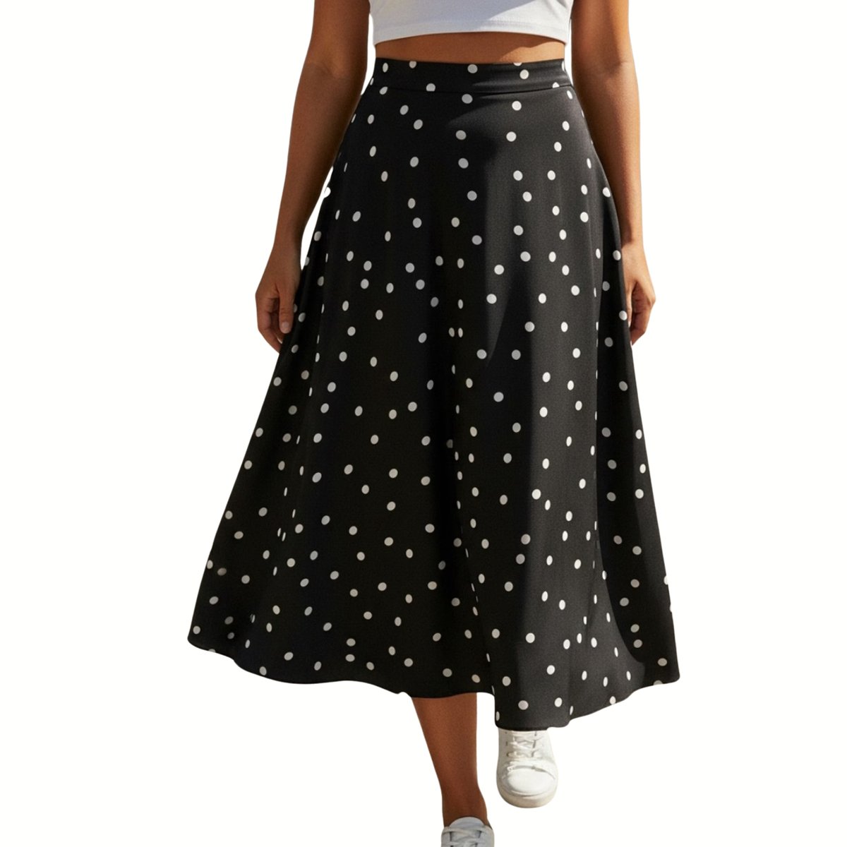 Currero Broekrok Dames Skort Skirts Skirt Rok Midi Korte Broek Culotte Wandelrok Rokje Legging 1XL Zwart