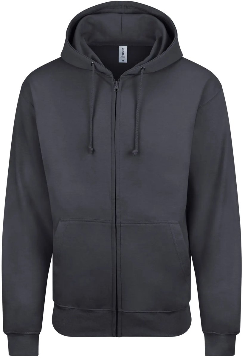 Hooded sweatshirt met rits Just Hoods Grijs
