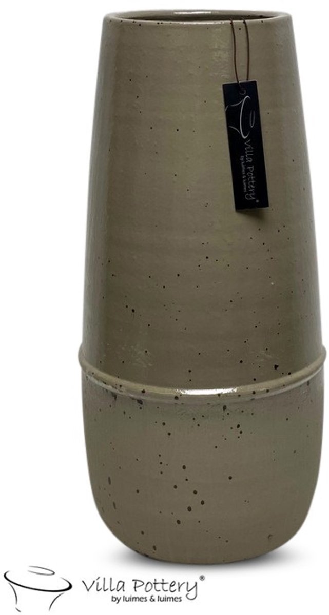 Villa Pottery Vaas Marino Groen 19,5x45 cm blauw