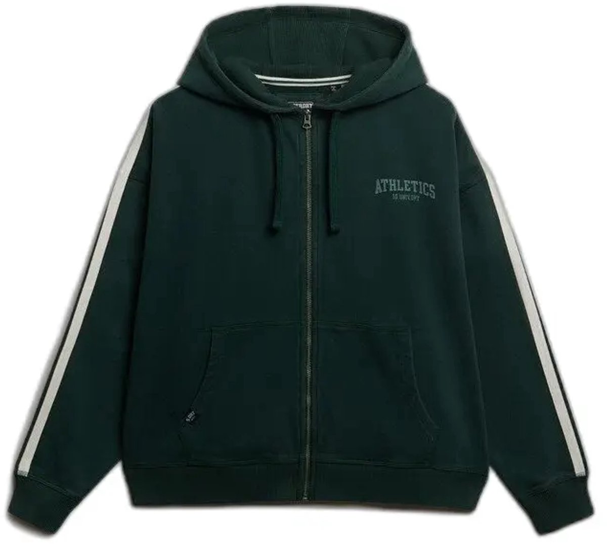Superdry Athletic Essentials hoodie met losse pasvorm en rits Dames Hoodies Groen