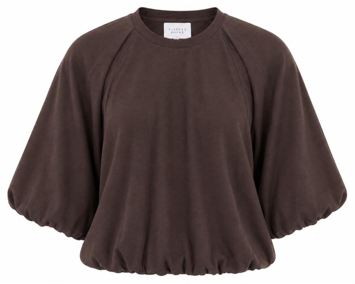 SisterS point T-shirt Veda Balloon 20286 D.chocolate Dames Maat - XL