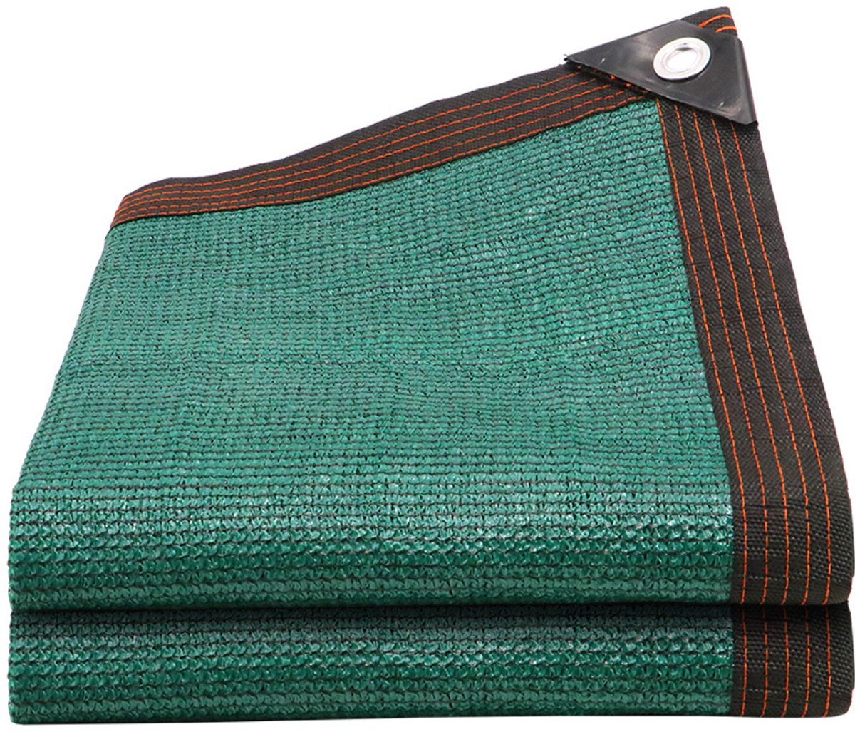 Kasschaduwnet met perforaties, lichtgewicht schaduwnet, 90% schaduwpercentage (groen, 2 meter).