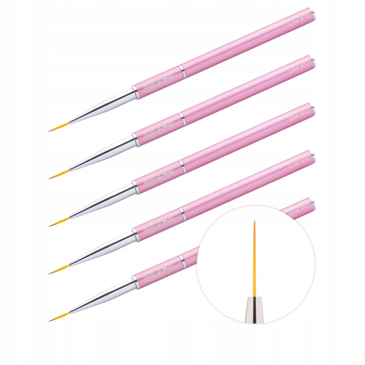 Aba Group Rose Liner Penseel 12mm - 5 stuks voor Nail Art
