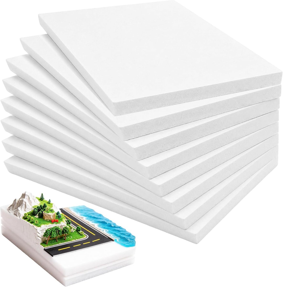 8 stuks piepschuimplaten A3, 29,7 x 42 cm schuimplaten 20 mm dik - ShopVlot